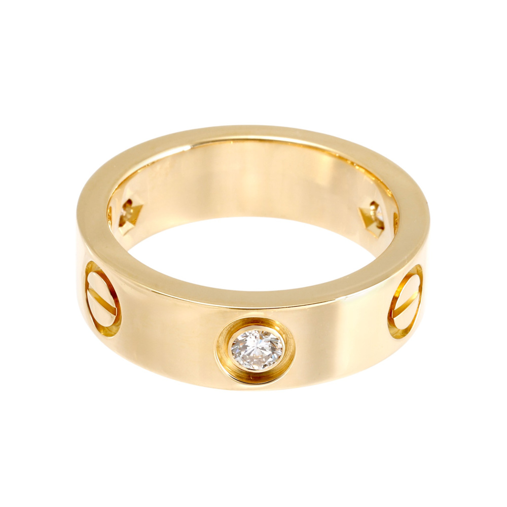 Cartier Love Classic Model Ring 18K Yellow Gold Diamond B4032400