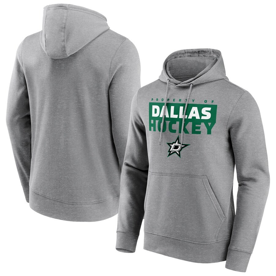 Men's Dallas Stars Fanatics Branded Gain Ground Hoodie - Sports Grey