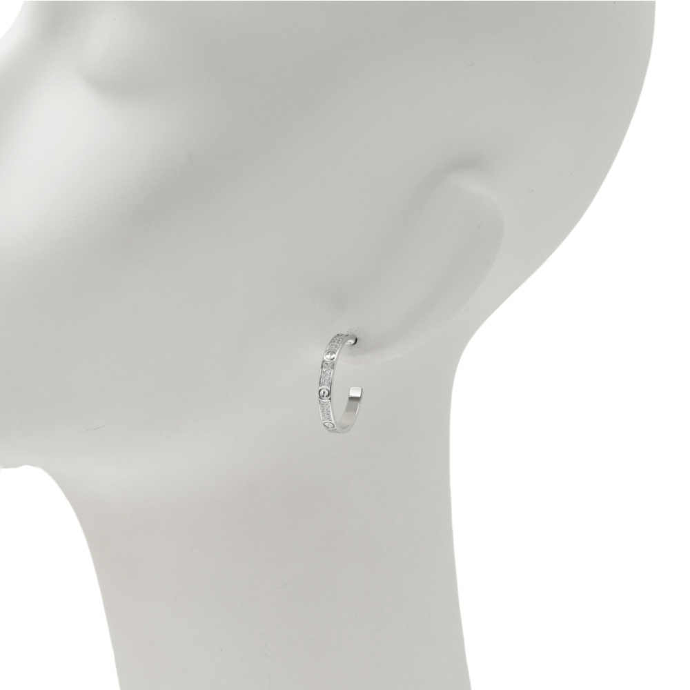 Cartier Love Earrings 18K White Gold N8515193