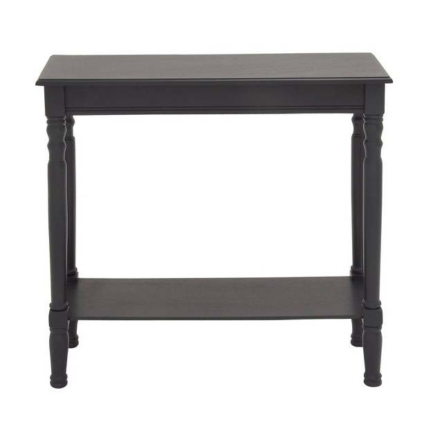 Traditional Wood Console Table Black Olivia amp May