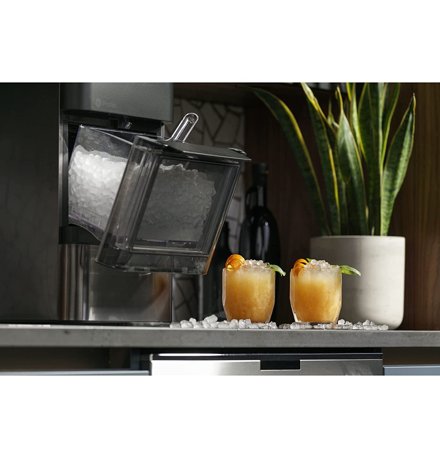 2026 GE Profile Opal 2.0 | Countertop Nugget Ice Maker | Ice Machine with WiFi Connectivity | Smart Home Kitchen Essentials | Black Stainless