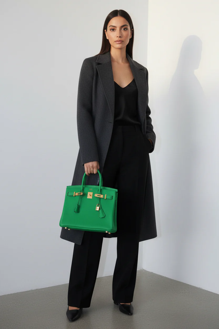 Hermès Birkin 30 Bambou Green Togo Gold Hardware