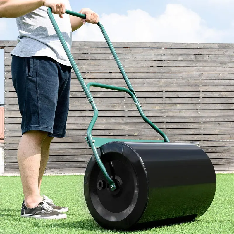 Tow-Behind Lawn Roller – 16 x 20-Inch Water-Filled Drum for Seeding, Sodding & Grading