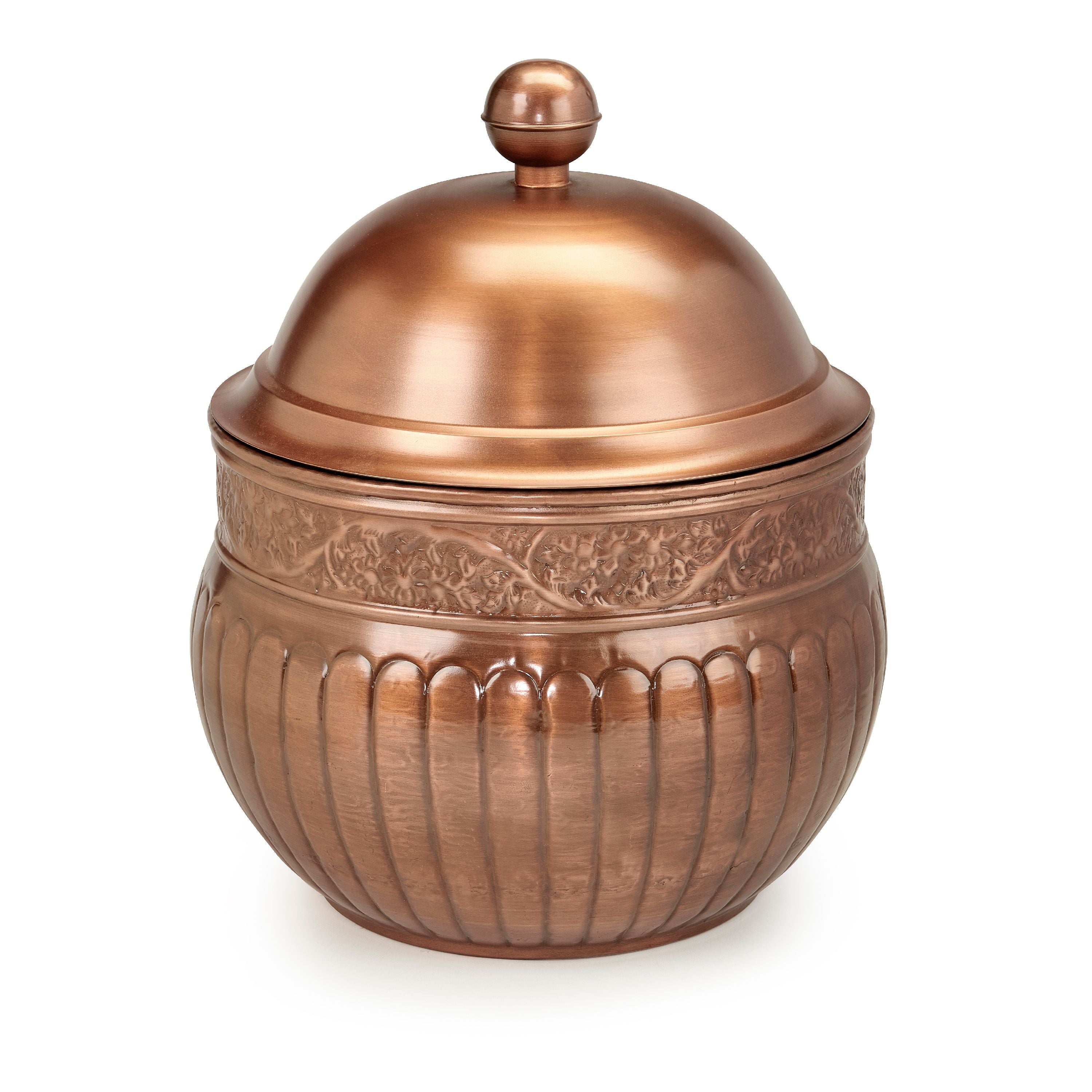 Good Directions La Jolla Hose Pot with Lid, Copper Finish - Holds 150 ft. Hose