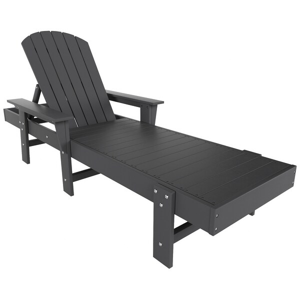 Polytrends Altura Poly EcoFriendly All Weather Reclining Chaise Lounge with Arms