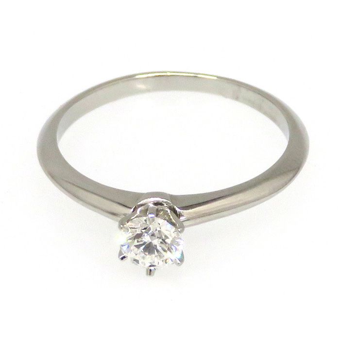 Tiffany & Co. Tiffany Platinum Diamond Ring PT950 Ring E