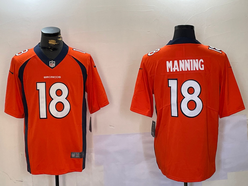 Men's Denver Broncos Peyton Manning #18 Orange Jersey