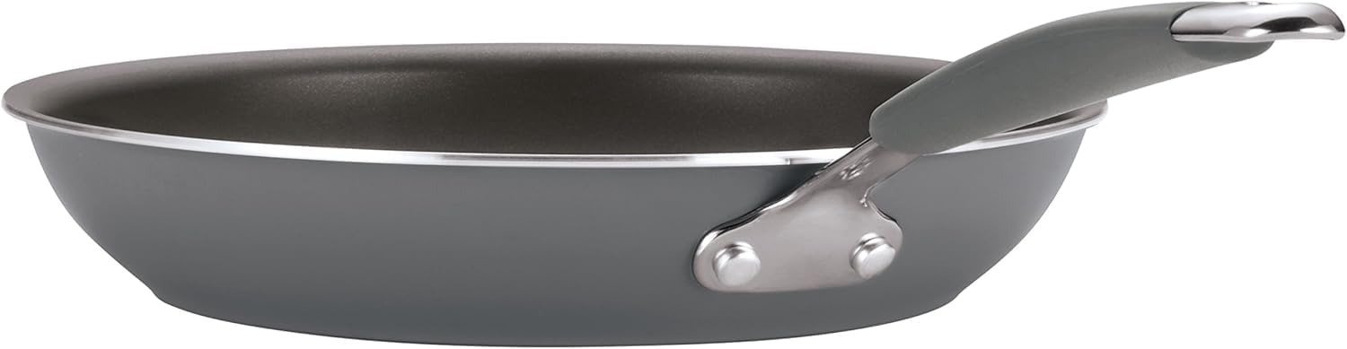 12-Piece Nonstick Cookware Set Hard-Enamel Porcelain Oven Safe 400°F Sea Salt Gray