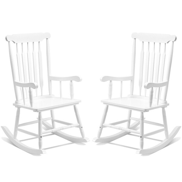 Single Solid Wood Patio Rocking Chair