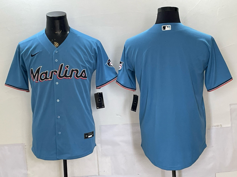 Men's Miami Marlins Blue Limited Player Jersey
