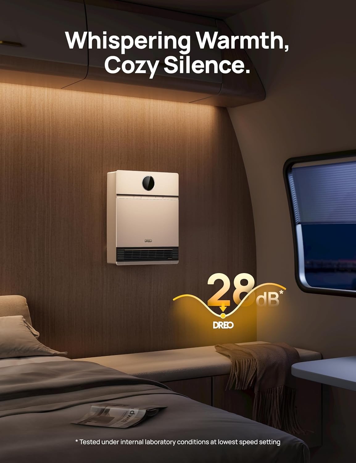 1500W Smart Wall Mounted Heater, IP24 Bathroom Safe Electric Heater with ALCI Plug & Remote