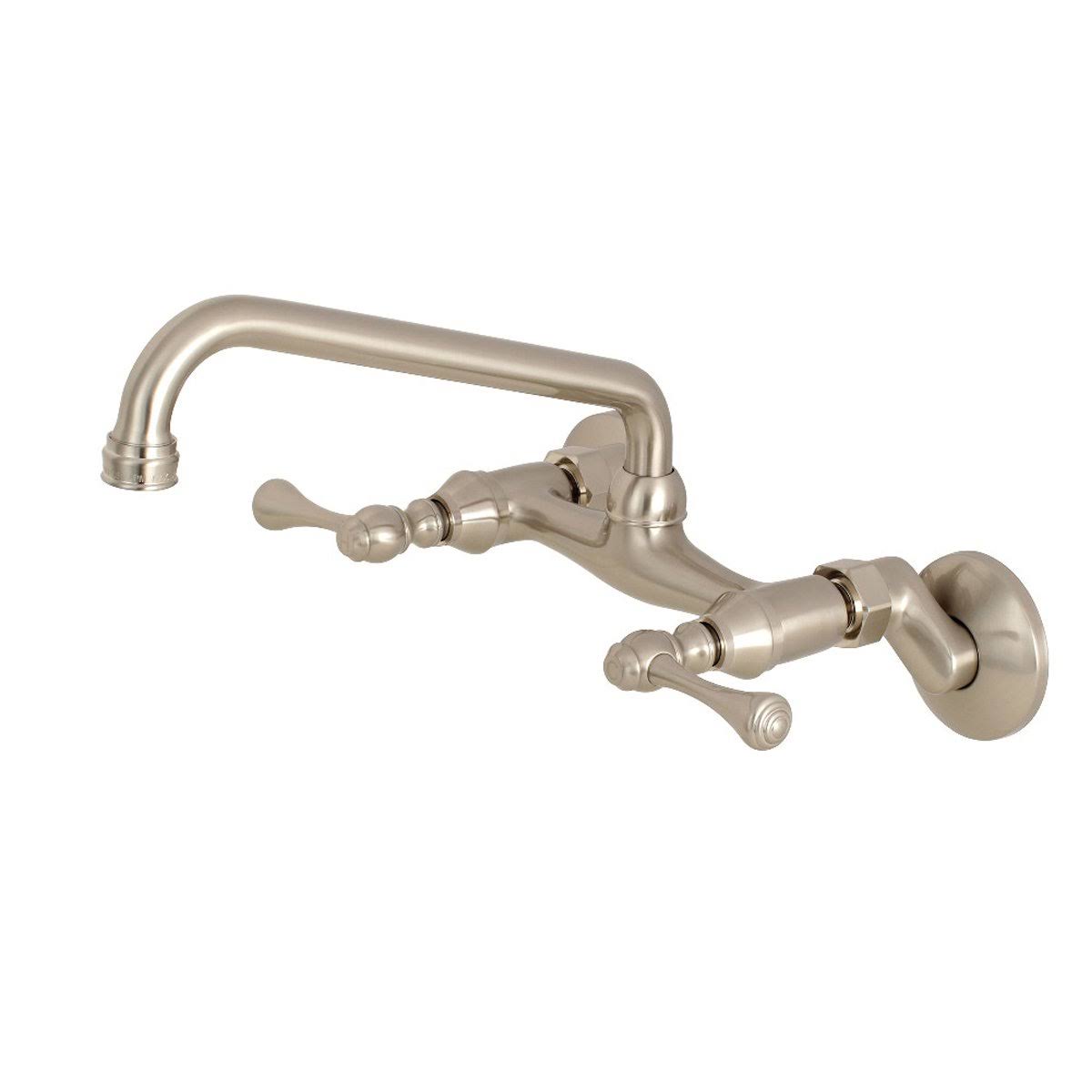 Kingston Brass KS300C 6-Inch Adjustable Center Wall Mount Kitchen Faucet, Polished Chrome