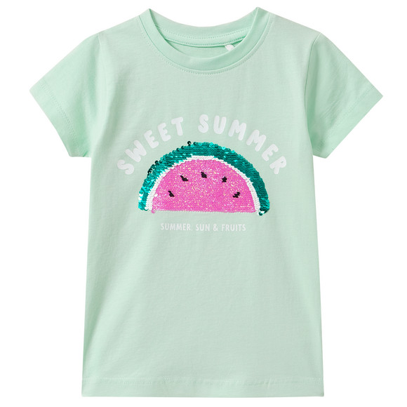 Topolino Mädchen T-Shirt mit Wendepailletten