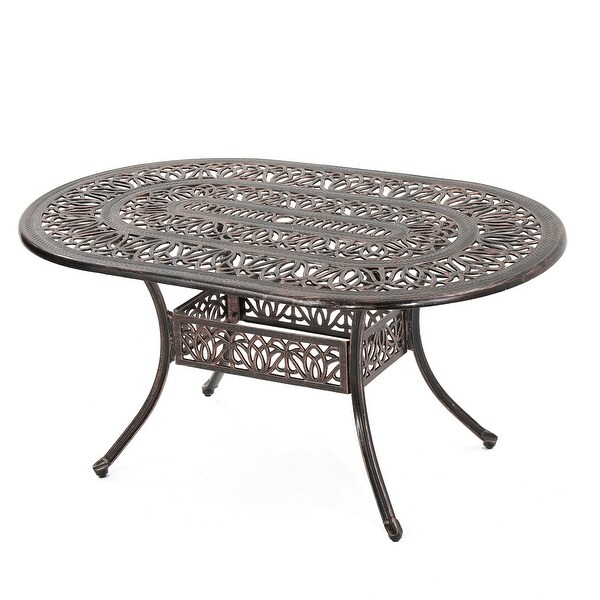 Aluminum Dining Table,Shiny Copper,Assembly Required