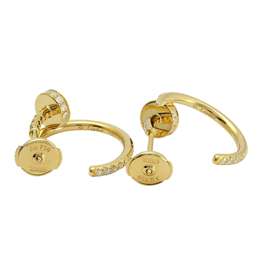 Cartier Juste un Clou Earrings 18K Yellow Gold Diamond B8301430