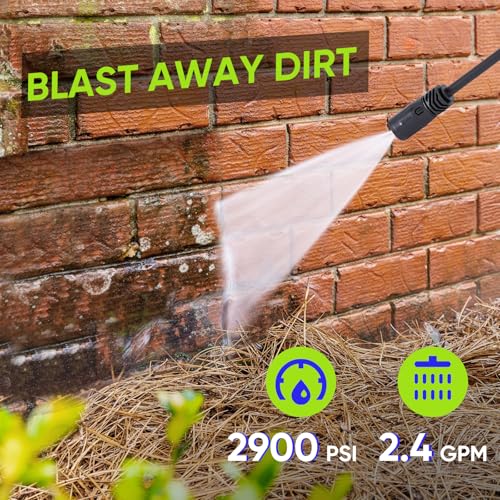 STEELITE Power Washer, High-Pressure Cleaner with Adjustable Nozzle, 20ft Hose & Power Cord, Perfect for Cars, Driveways, Decks, Patios, and Fences