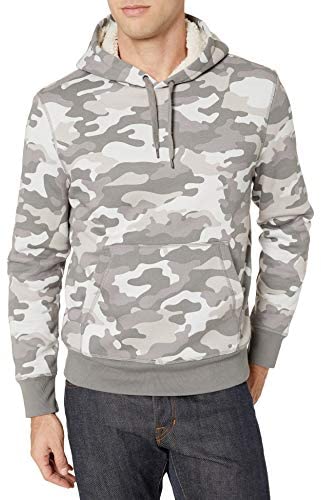 Men's Sherpa-Lined Pullover Hoodie Sweatshirt