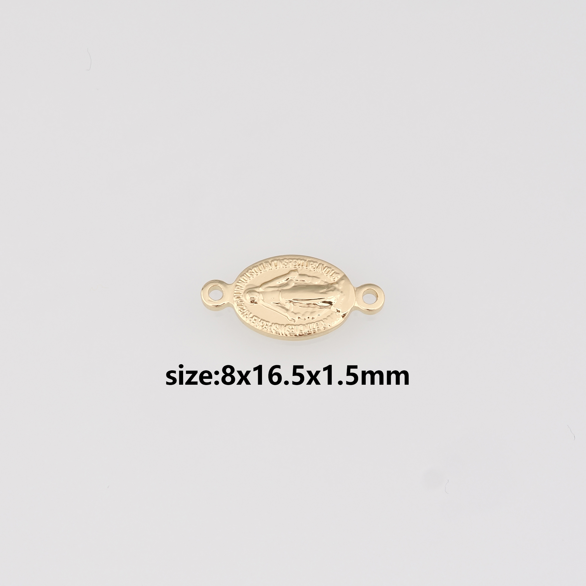 18K Gold Filled Virgin Mary Connector,Religious Charm Necklace Bracelet for DIY Jewelry Making Supply
