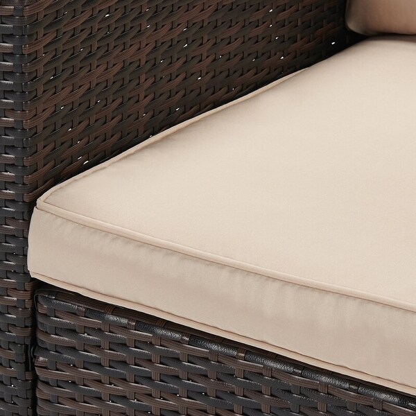5piece Wicker Patio Conversation Furniture Set