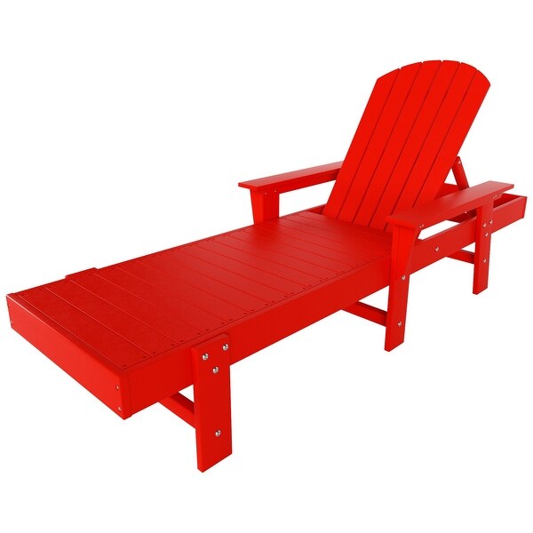 Polytrends Altura Poly EcoFriendly All Weather Reclining Chaise Lounge with Arms