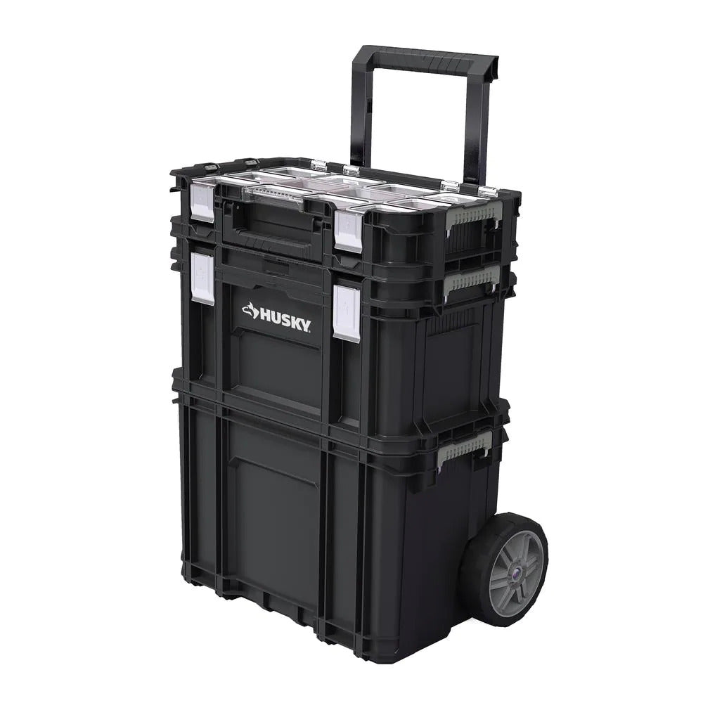 g 22 in Portable Rolling Tool Box on Wheels Cart Part Organizer Storage Bin
