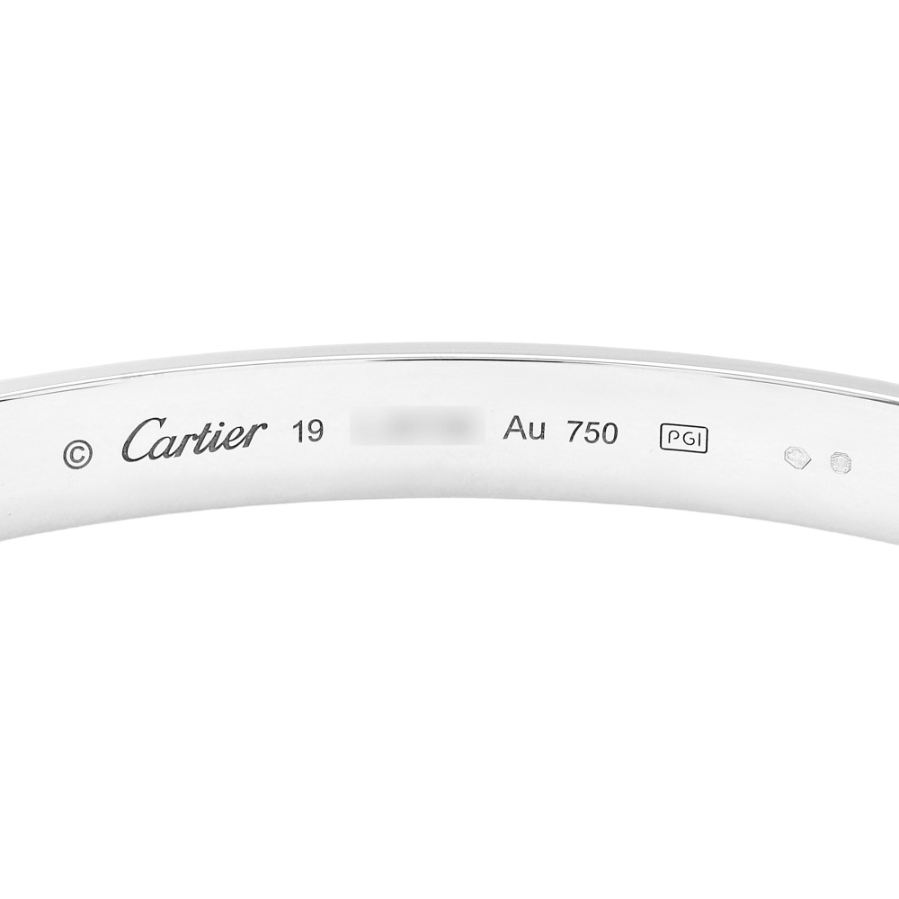 Cartier Love Classic Model Bracelet 18K White Gold B6032500