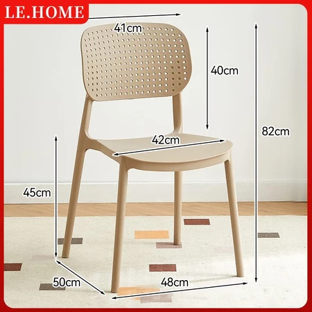 (Ready stock) Plastic Chair Kerusi Makan Pemasangan Percuma Dining Chair Elegant Chair PP Material Modern style