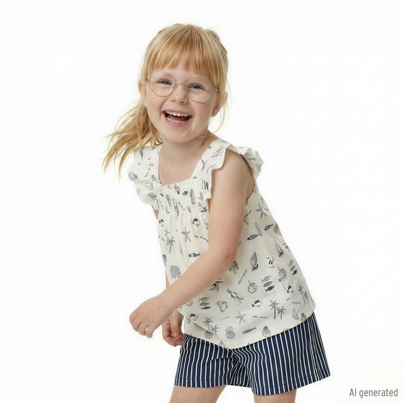 Jonas Nielsen Mädchen Bluse mit Allover-Print