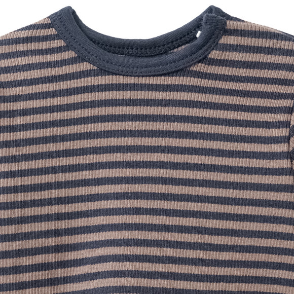 Topomini Pure Collection Newborn Langarmshirt mit Ripp-Struktur