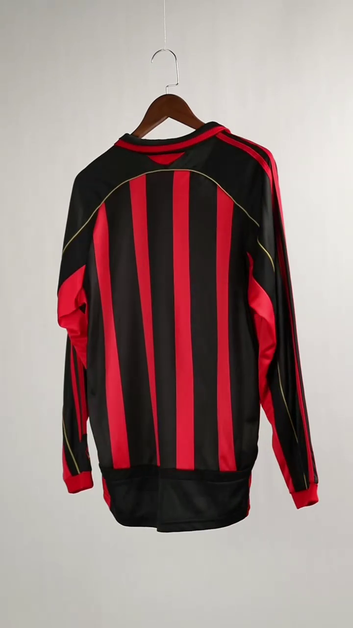 Retro Soccer Jersey AC Milan Home Long Sleeve 2006/07