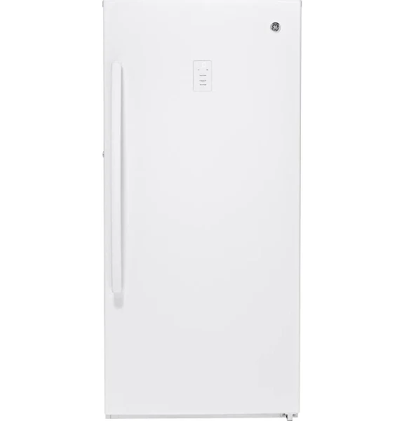 GE 14.1 Cu. ft. White Frost-free Upright Freezer FUF14DLRWW