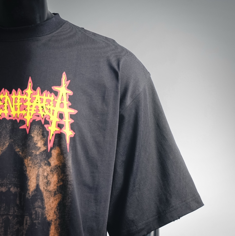 Balenciaga Sacré Coeur Oversized T-Shirt in black dry jersey