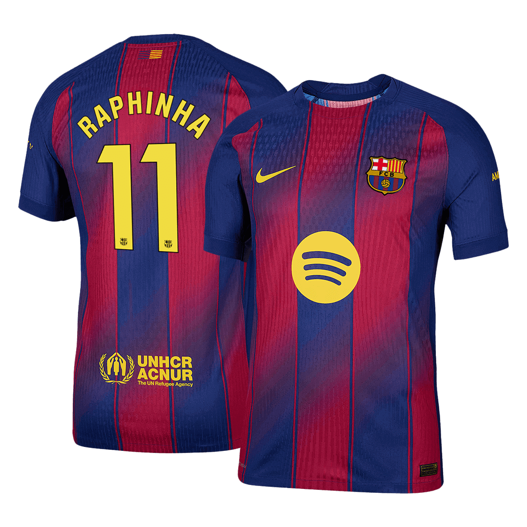 RAPHINHA #11 Barcelona Home Player Version Jersey 2025/26