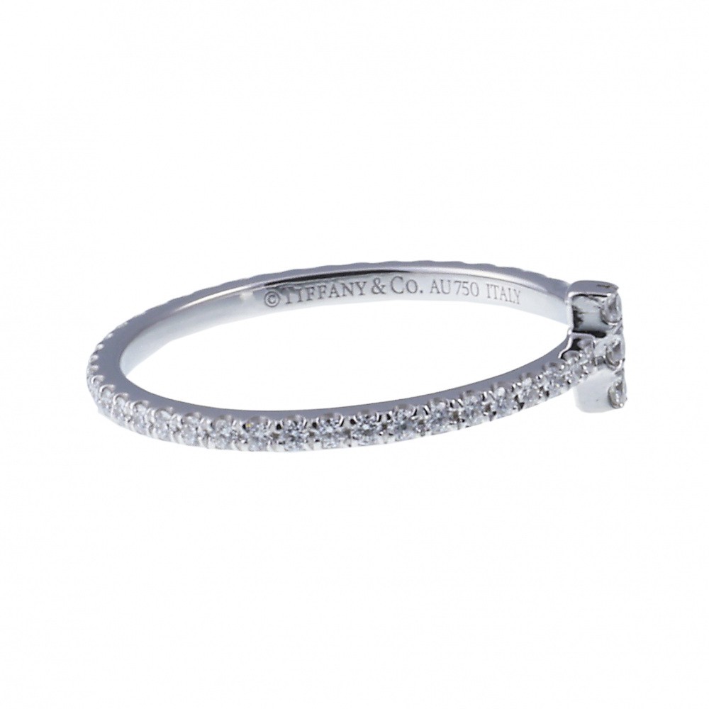 Tiffany & Co. Tiffany T Wire Eternity Ring 18K White Gold Diamond