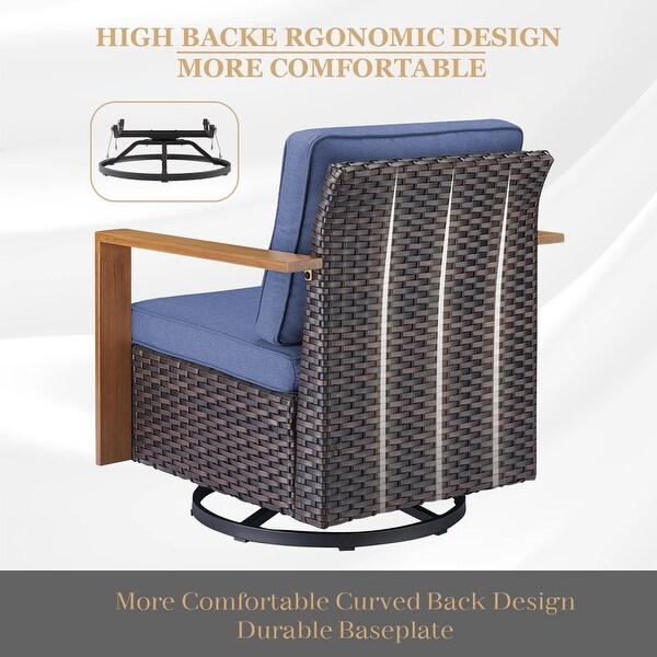 Patio Wicker Rocking Glider Chair