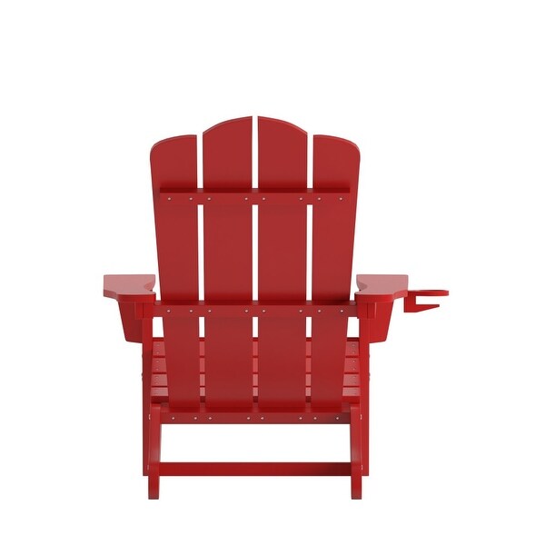 Commercial Grade AllWeather Adirondack Chair with Swiveling Cupholder