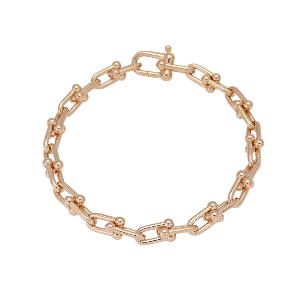 Tiffany & Co. Hardware Link Bracelet 18K Rose Gold 60153080