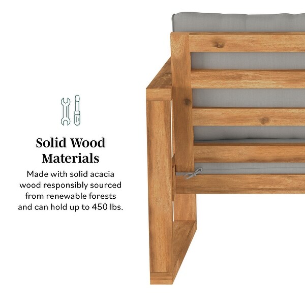 Middlebrook Hudson Acacia Frame Love Seat