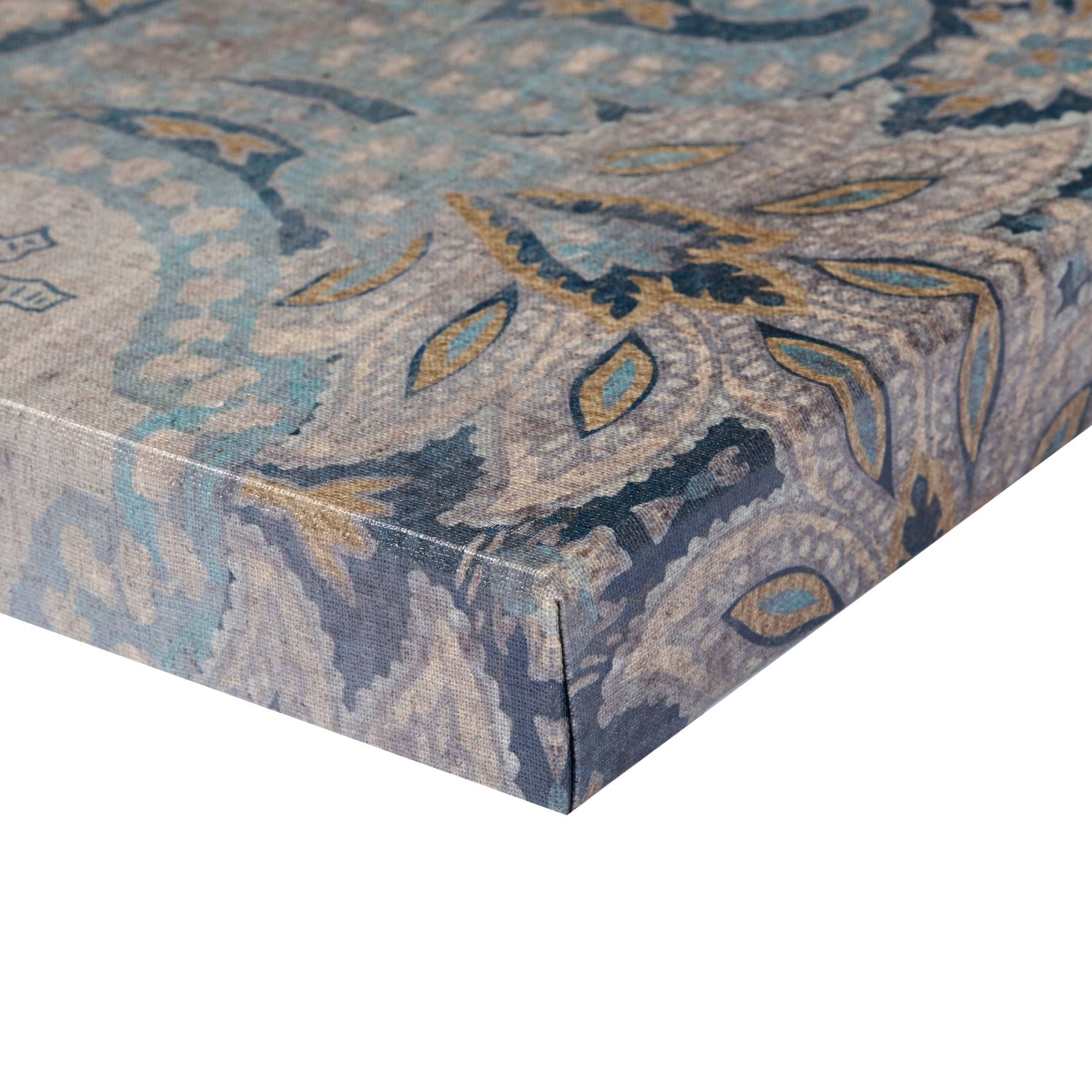 Madison Park Weathered Damask Blue Walls Printed Linen 3 Piece Set