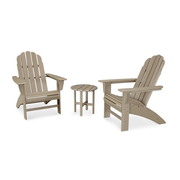 POLYWOOD Vineyard 3Piece Curveback Adirondack Set