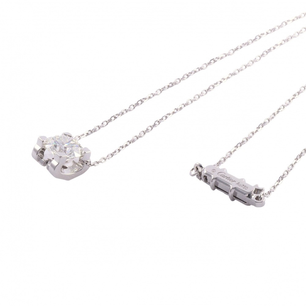 Cartier K18WG White Gold Necklace H Diamond