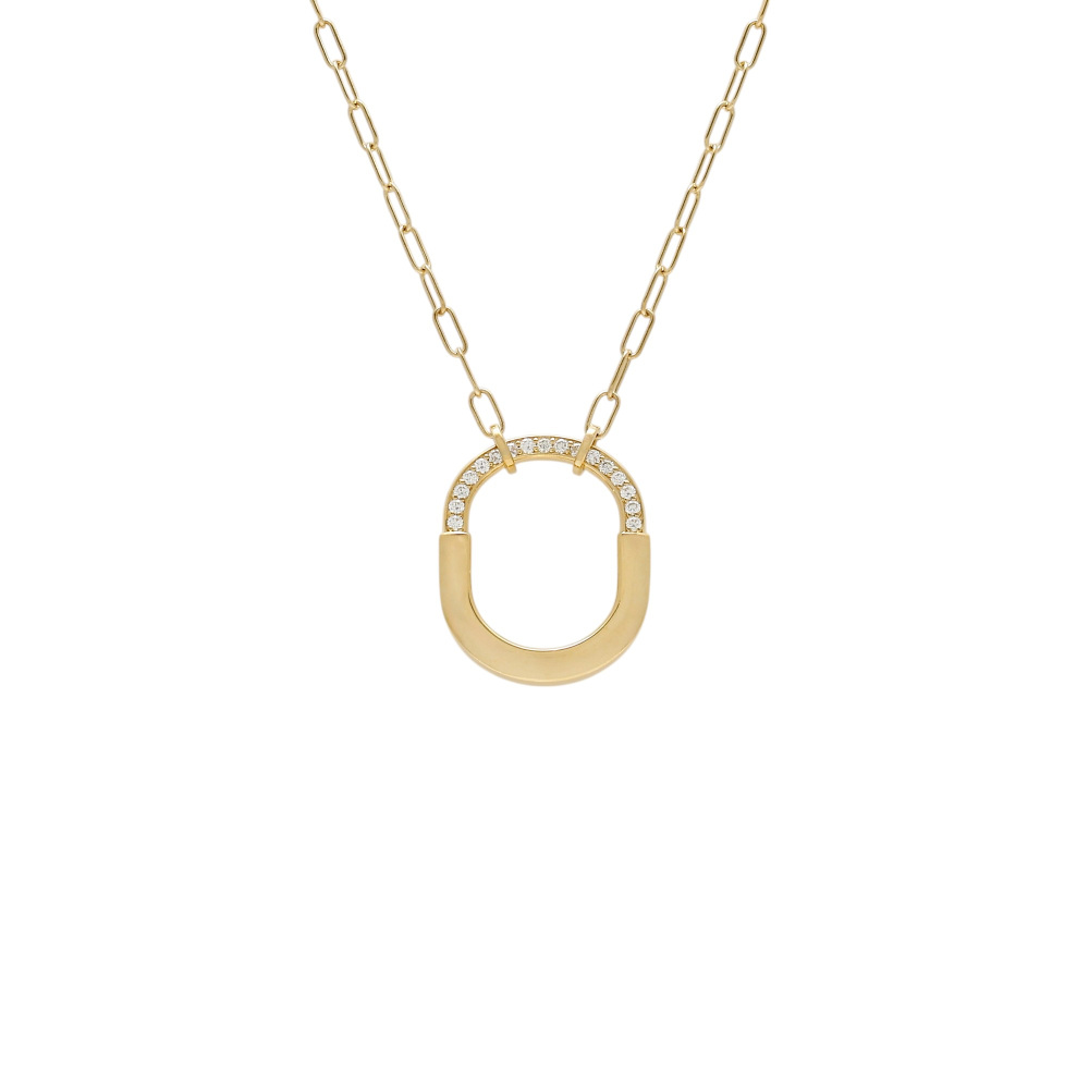 Tiffany & Co. Lock Necklace 18K Yellow Gold Diamond 72342127