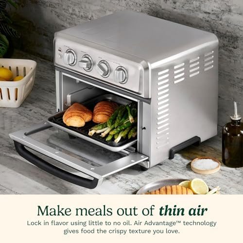 Air Fryer Toaster Oven with Grill, 1800W 8-1 Air Fryer Oven with Bake, Convection Bake, Grill, Broil and Warm Options, Large Capacity, 60-Minute Timer, Stainless Steel