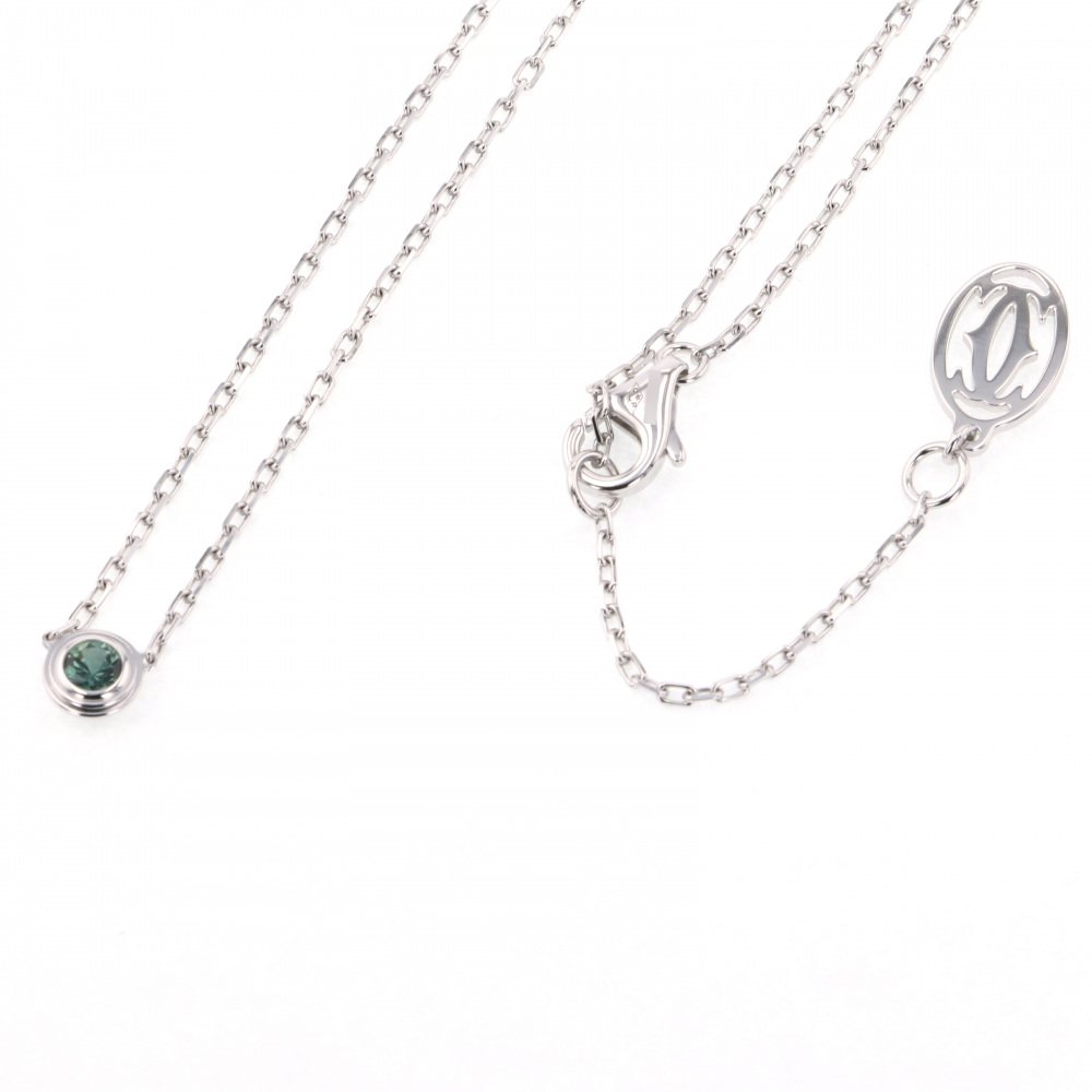 Cartier Damour (diamant Leger) Necklace 18K White Gold Sapphire