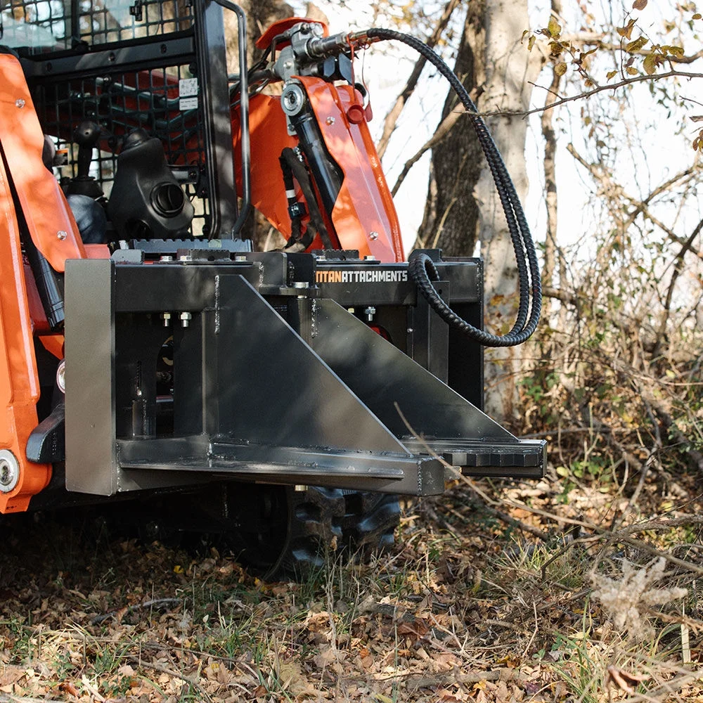 2026 Titan Attachments Post and Tree Puller for Skid Steers, 3,000 PSI Single 2x10 Hydraulic Cylinder, Optional Push Bar Guard, Universal Landscape Tool Removes Tree Roots and Fence Posts