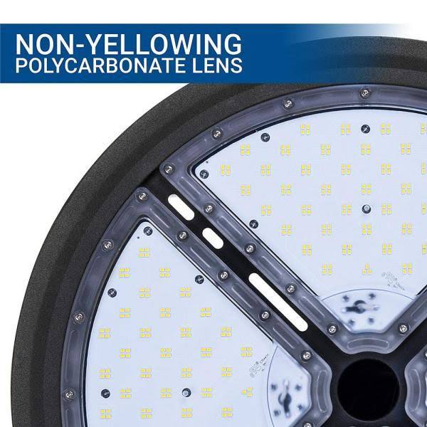 Hyperikon 18 in. 2000-Watt Equivalent Integrated LED Black High Bay Light, 5000K