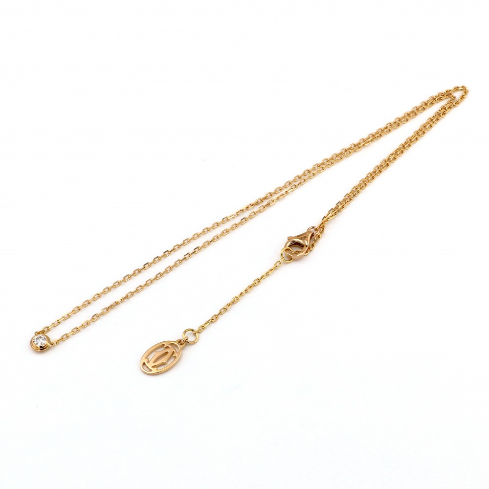 Cartier Damour (diamant Leger) Sm Necklace 18K Rose Gold Diamond
