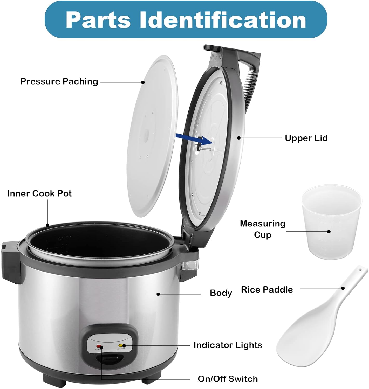 60-Cup (Cooked) Commercial Rice Cooker and Warmer