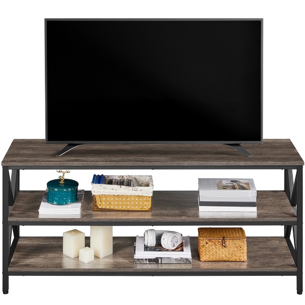 Yaheetech 55 Inch 3 layer Shelved Tv Stand Lengthened Tv Cabinet Console Table