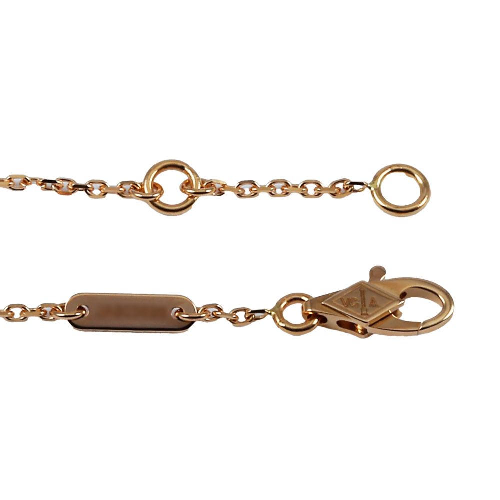 Van Cleef & Arpels Sweet Alhambra Bracelet 18K Rose Gold Carnelian VCARN59K00